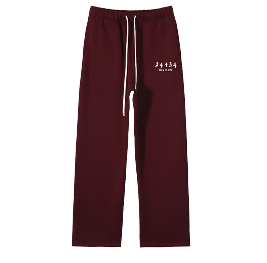 Sweatpants (Maroon/White)