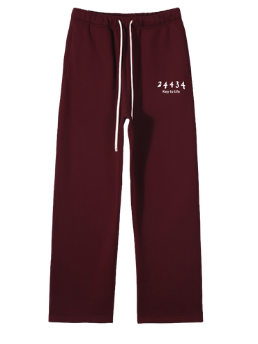 Sweatpants (Maroon/White)