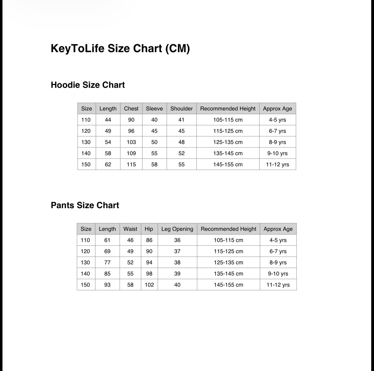 Sweatpants Kids (Black/White)